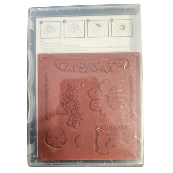 Stampin Up! 5 Complete Stamp Sets, Flowers, Labels, Tags, Vintage, and more - Picture 9 of 10